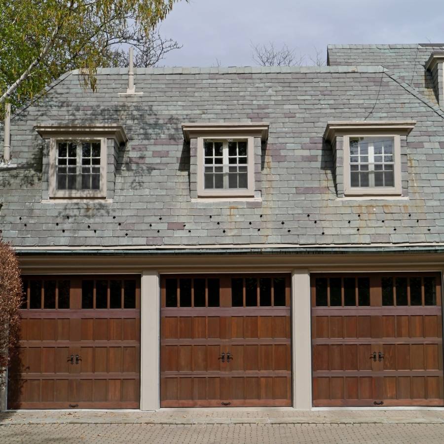 three garage door